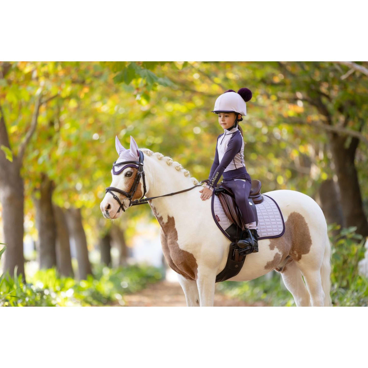 LeMieux Schabracke Suede Springen Lila