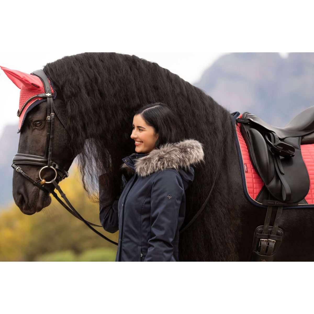 LeMieux Jacke Anya Waterproof Lang Navy