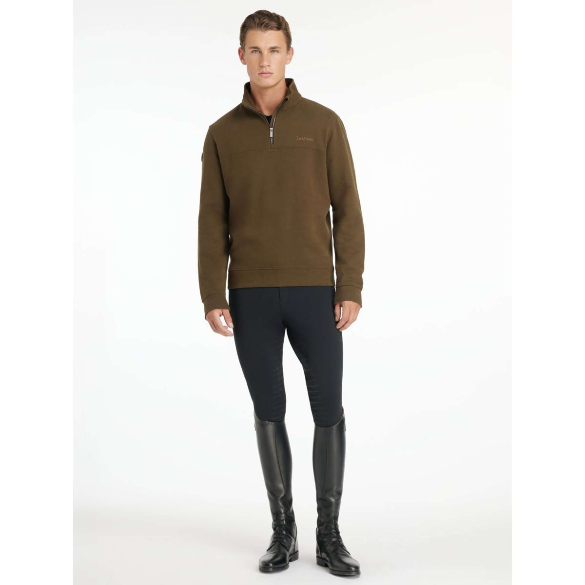 LeMieux Sweater Quarter Neck Herren Alpine