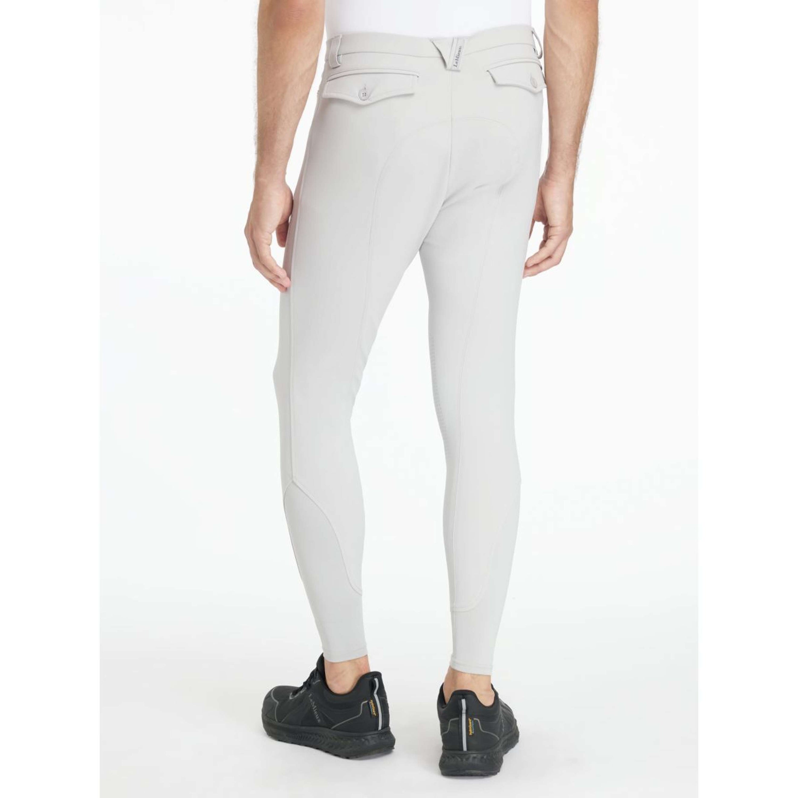 LeMieux Reithose Sports Knee Grip Herren Hellgrau