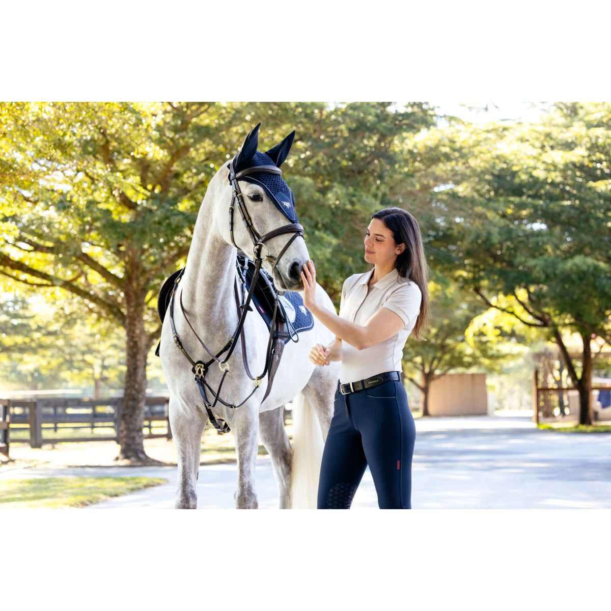 LeMieux Schabracke Puissance Suede Close Contact Navy