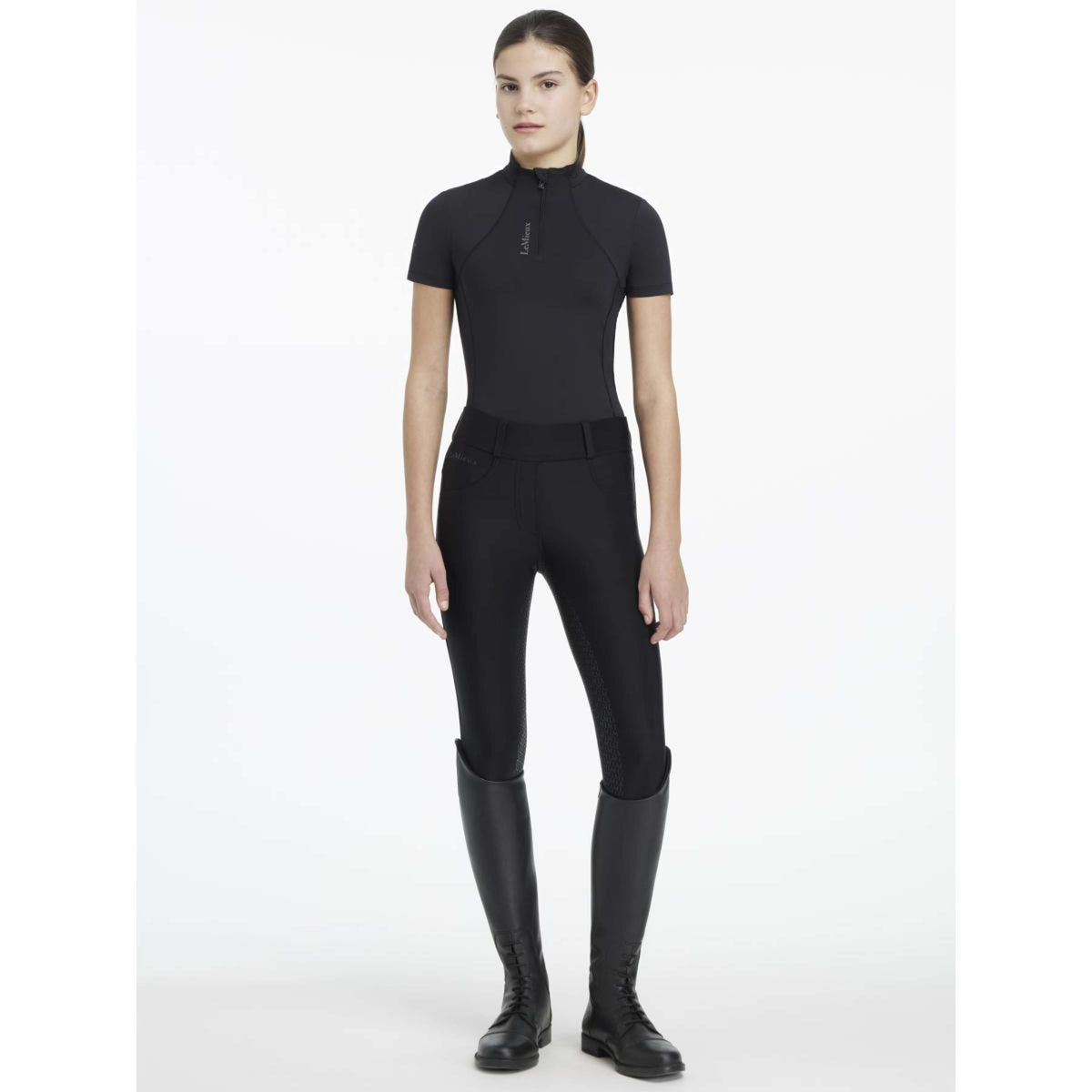 LeMieux Baselayer Young Rider Classique Kurze Ärmel Schwarz