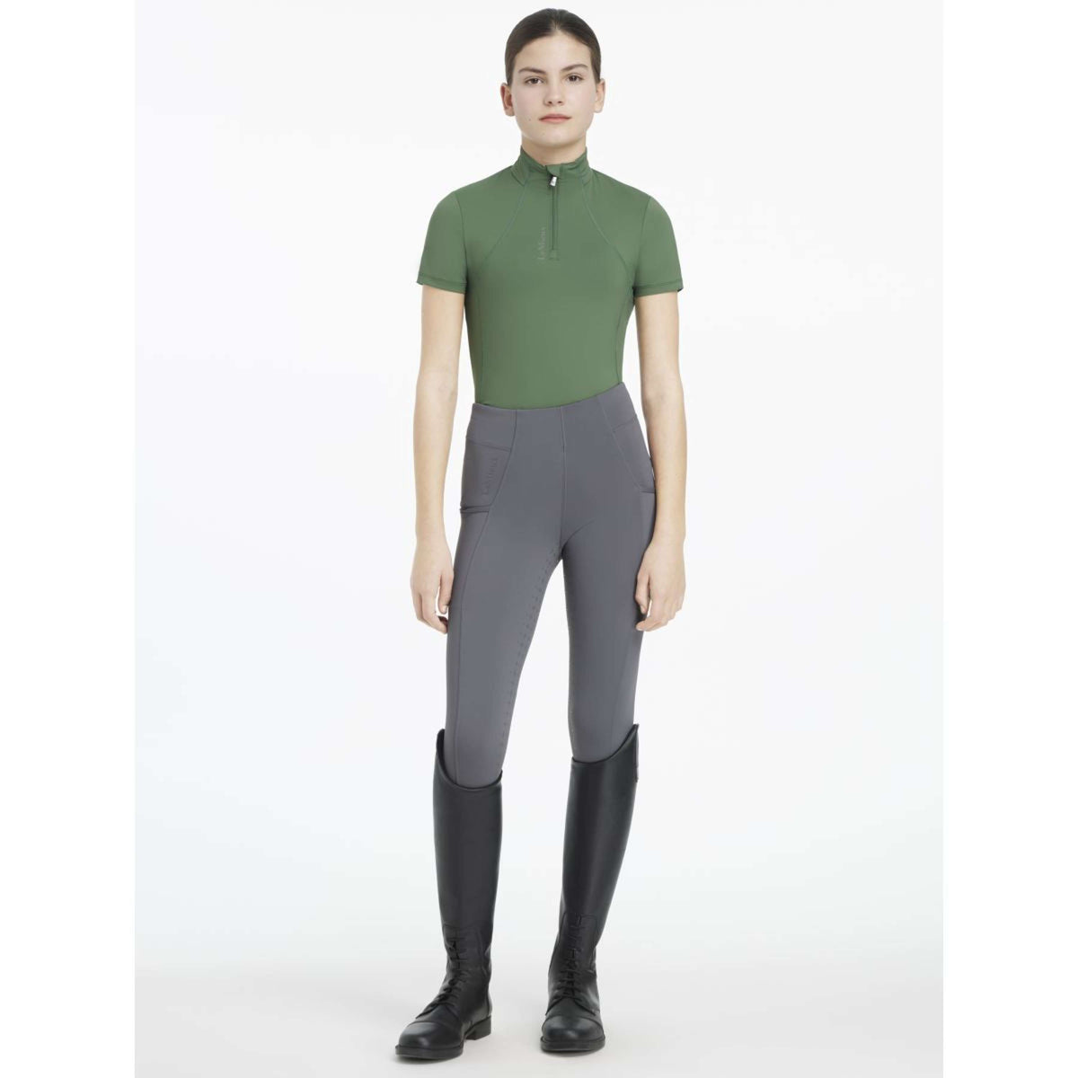 LeMieux Baselayer Young Rider Classique Kurze Ärmel Hunter Green