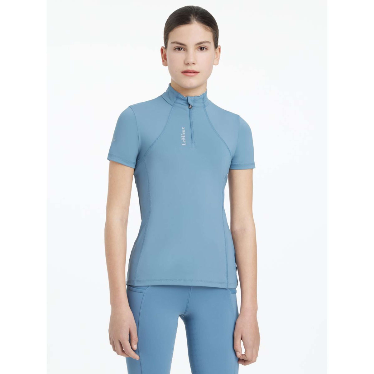 LeMieux Baselayer Young Rider Classique Kurze Ärmel Ice Blue