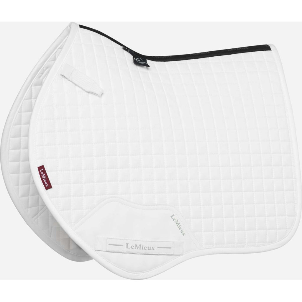 LeMieux Schabracke Mini Suede Square Close Contact Weiß