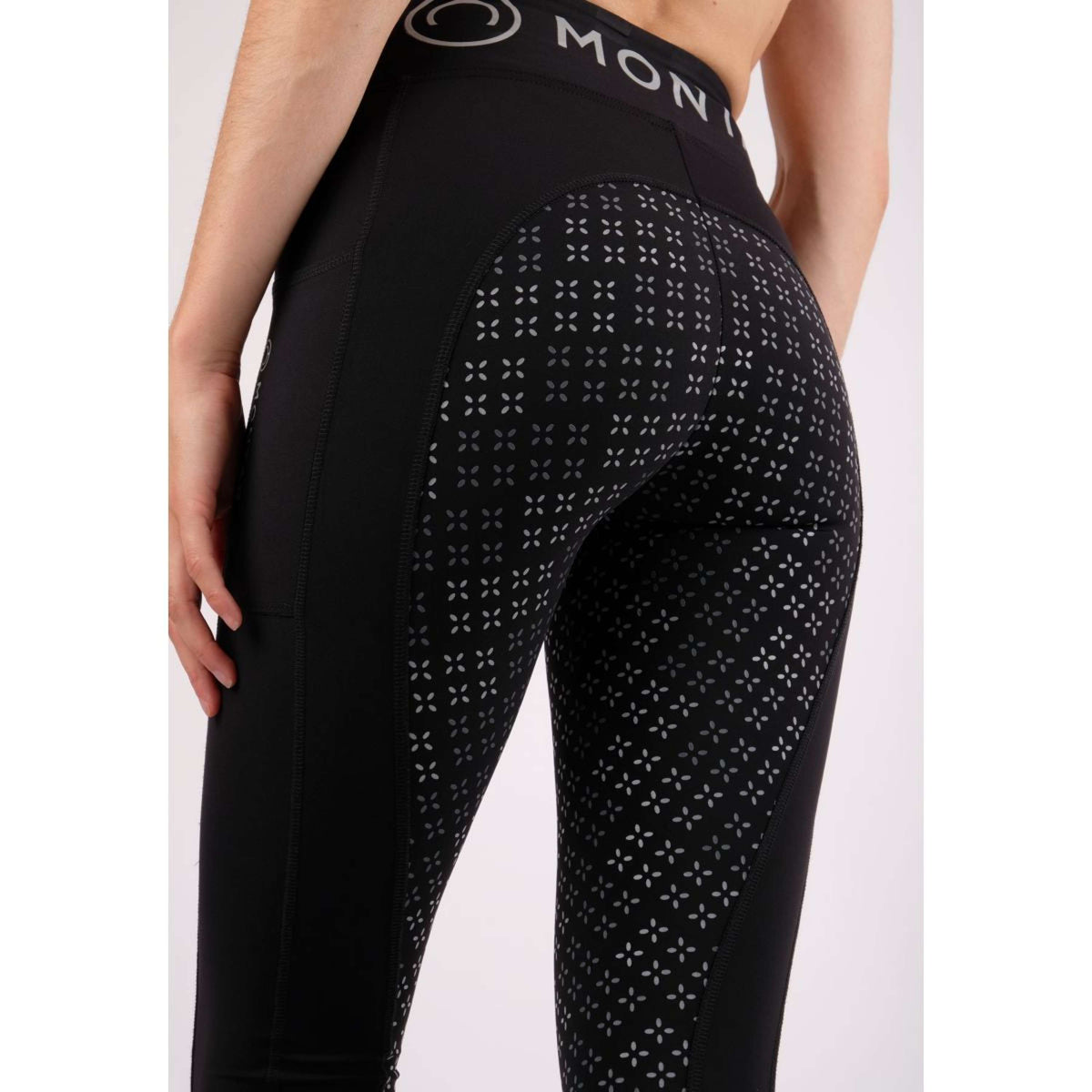 Montar Reitleggings Selena Pull On Full Grip Schwarz