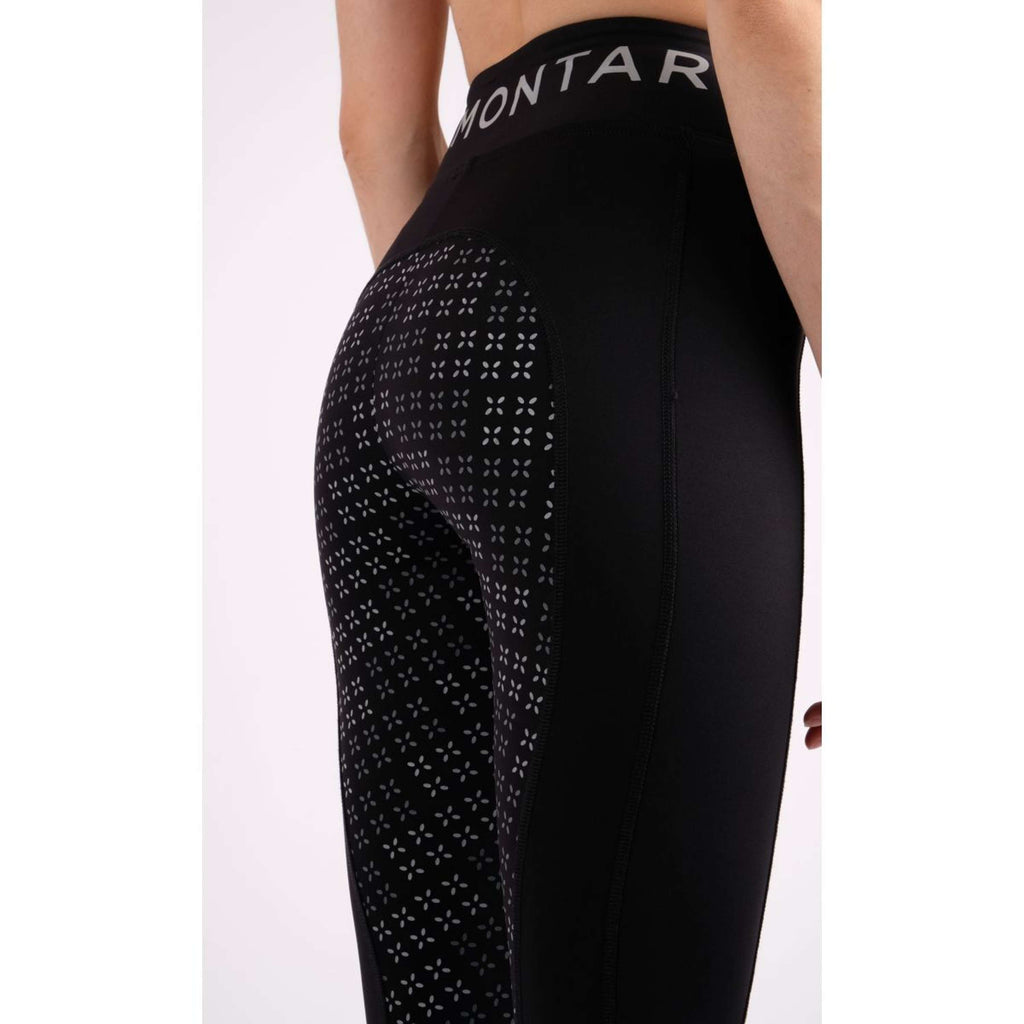 Montar Reitleggings Selena Pull On Full Grip Schwarz