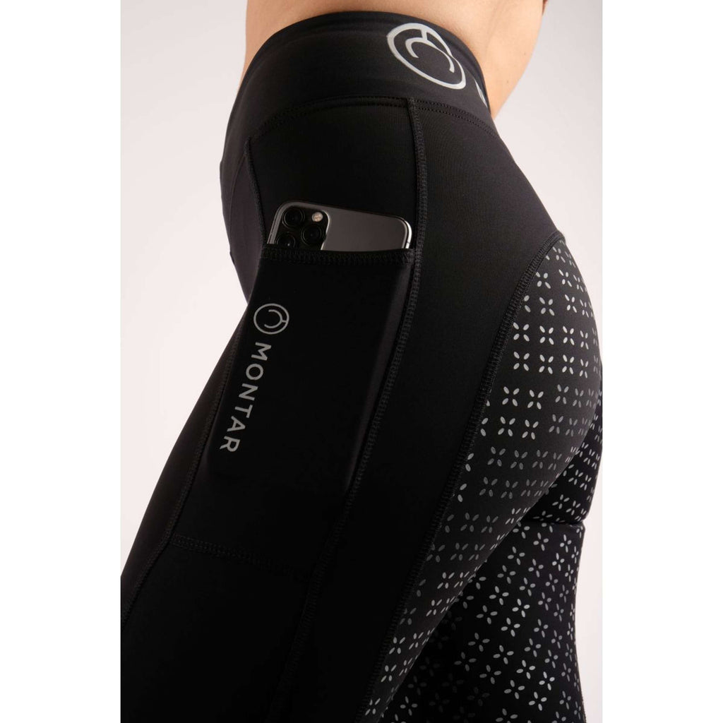 Montar Reitleggings Selena Pull On Full Grip Schwarz