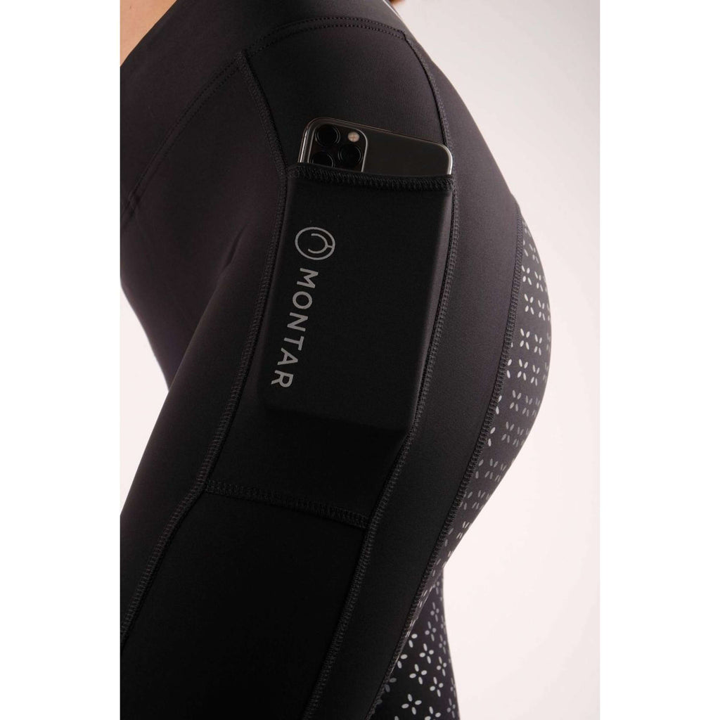 Montar Reitleggings Selena Pull On Junior Full Grip Schwarz