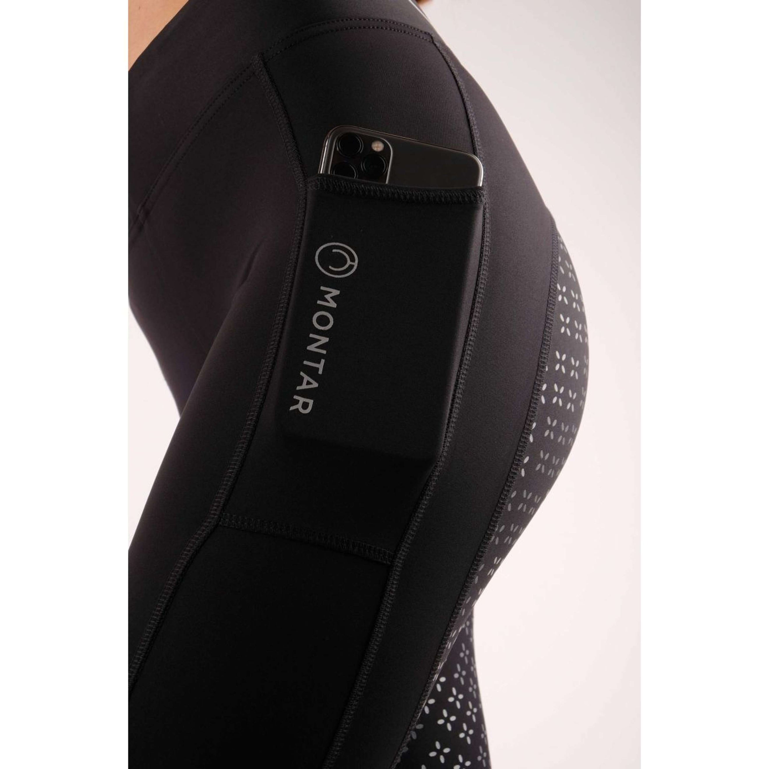 Montar Reitleggings Selena Pull On Junior Full Grip Schwarz