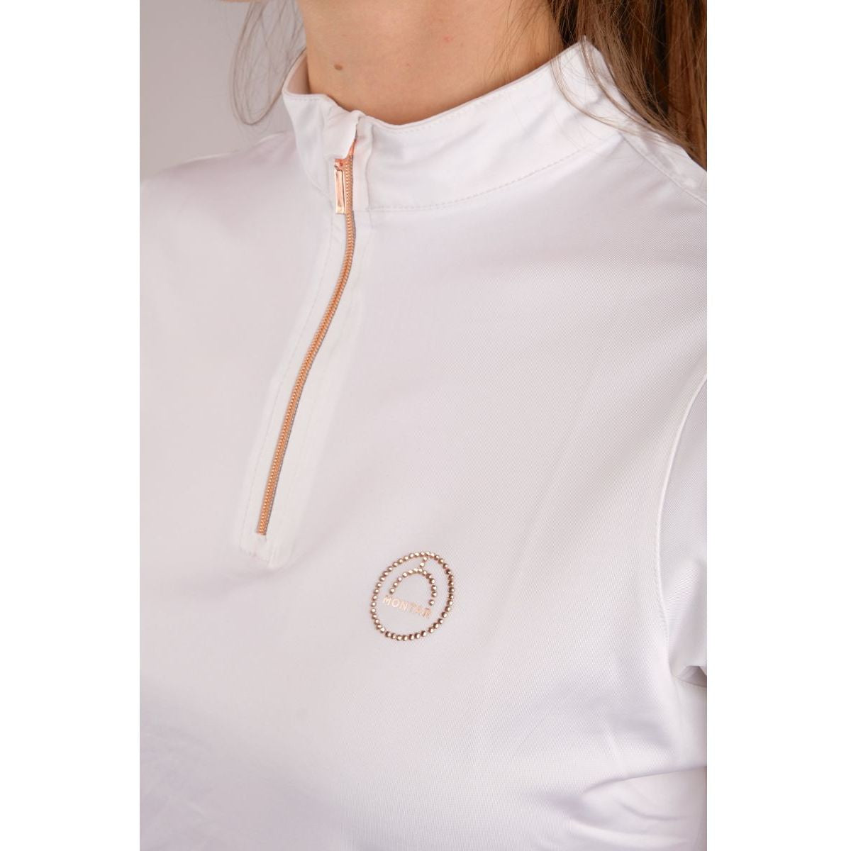 Montar Poloshirt Everly Rosegold Junior Weiß