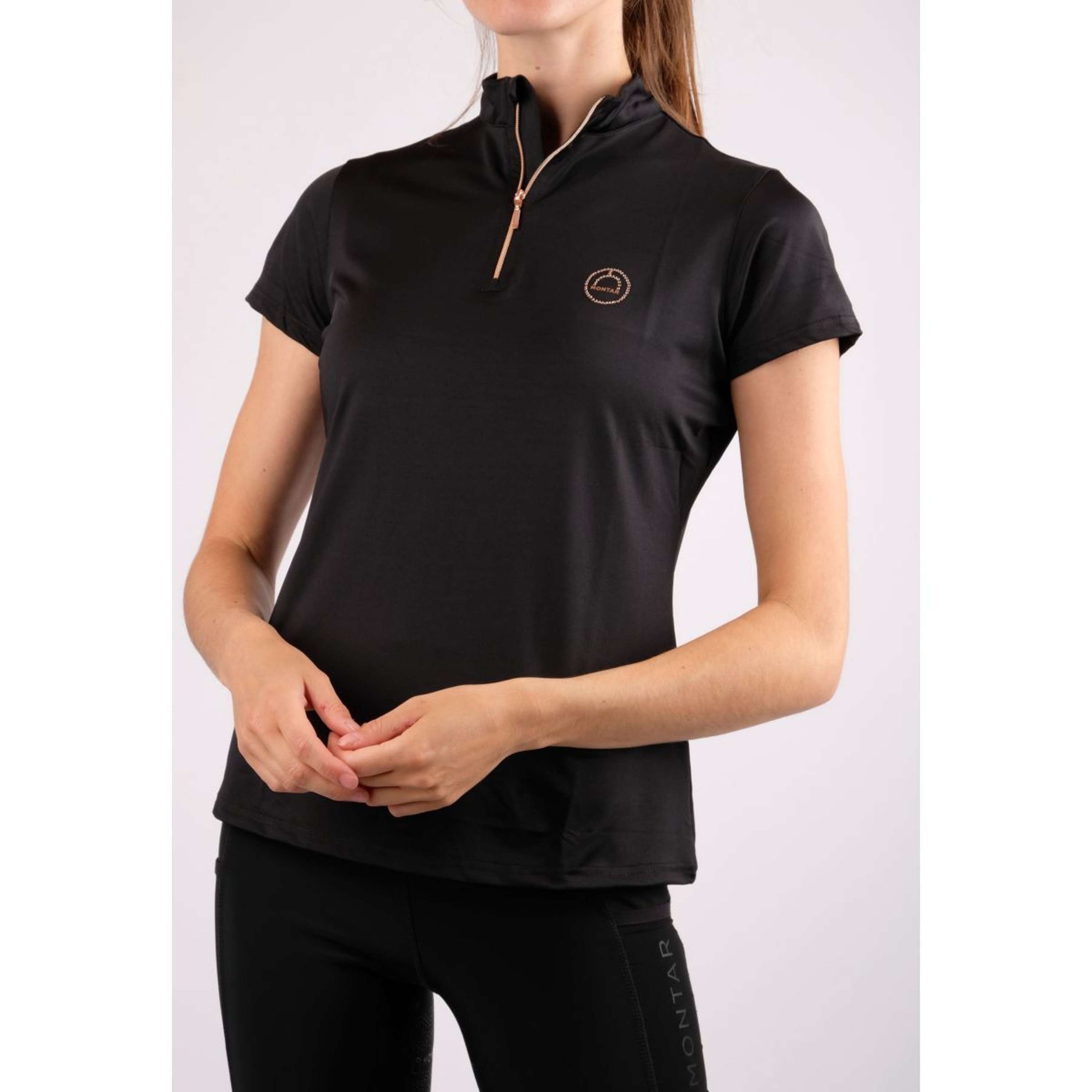 Montar Poloshirt Everly Rosegold Junior Schwarz Montar Poloshirt Everly Rosegold Junior Schwarz