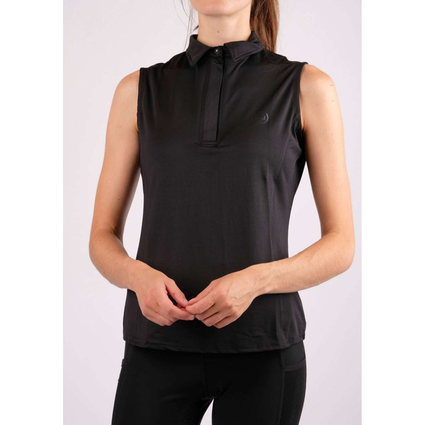 Montar Poloshirt Fiona Ärmellos Schwarz Montar Poloshirt Fiona Ärmellos Schwarz