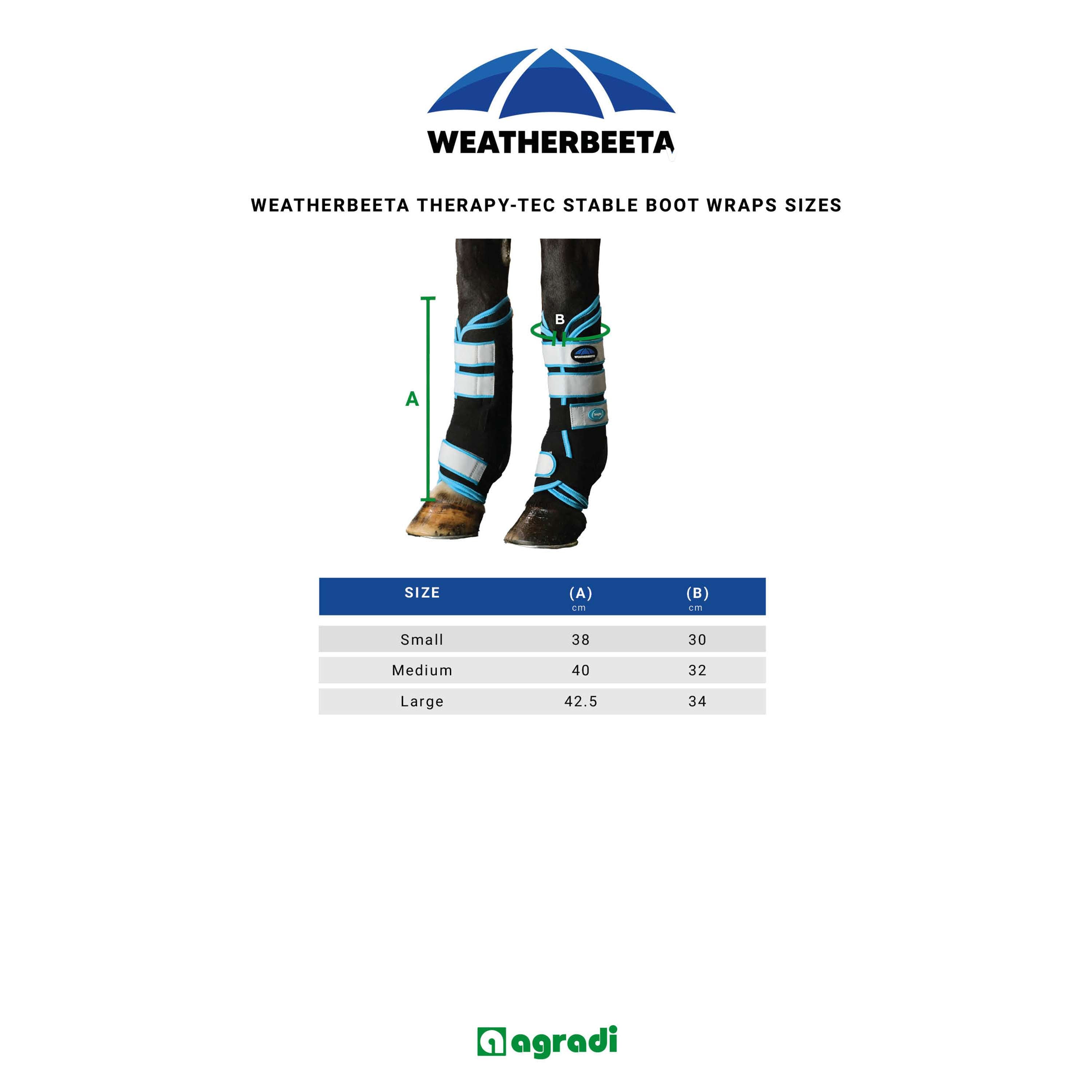 WeatherBeeta Wraps Therapy-Tec Stable Boot Schwarz/Blau