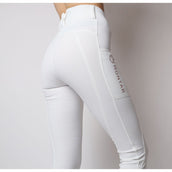 Montar Reitleggings Michelle Rosegold Logo Weiß