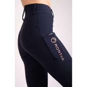 Montar Reitleggings Michelle Rosegold Logo Navy