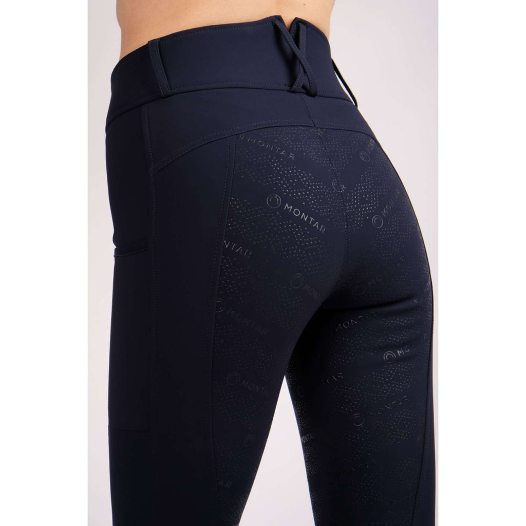 Montar Reitleggings Michelle Rosegold Logo Navy