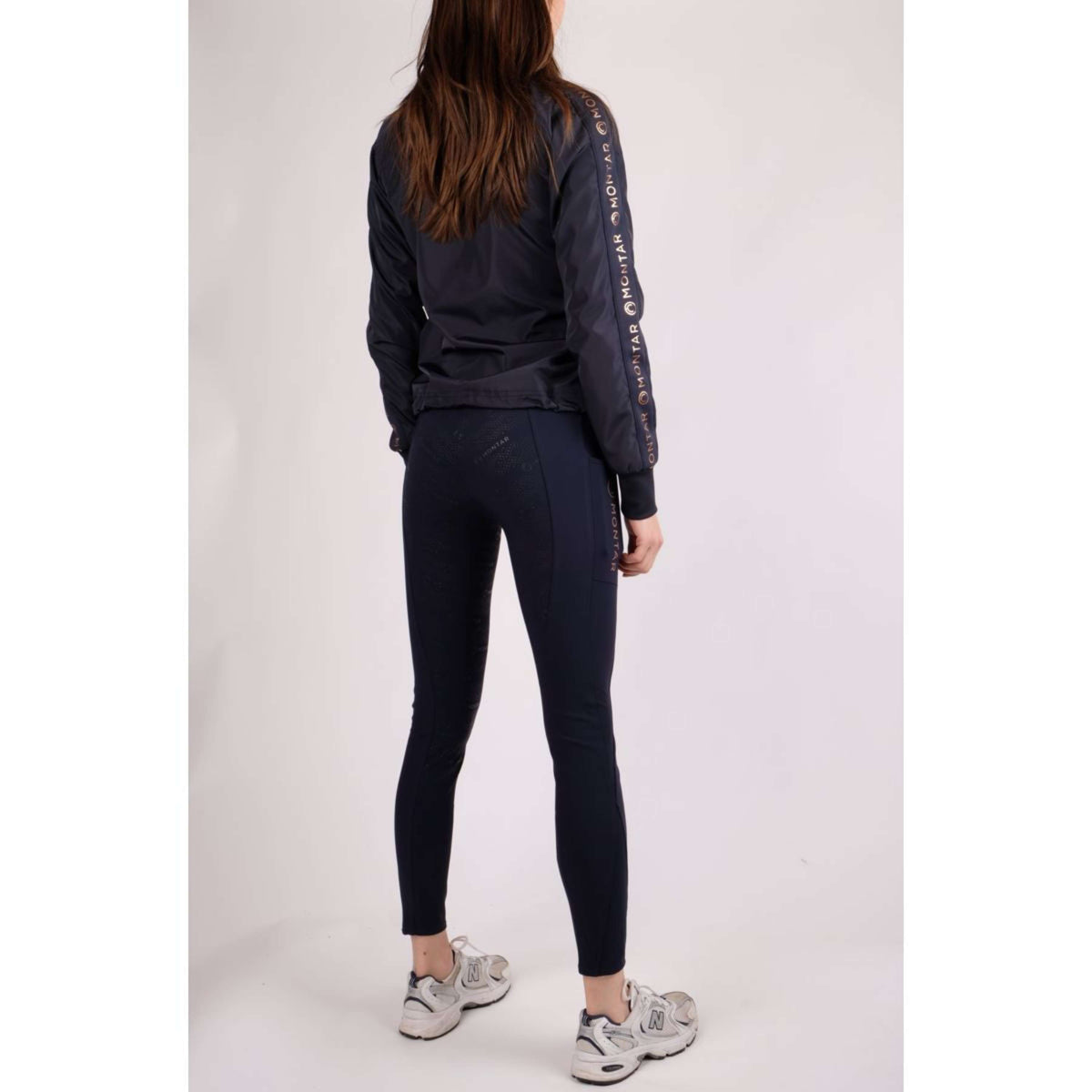 Montar Reitleggings Michelle Rosegold Logo Navy