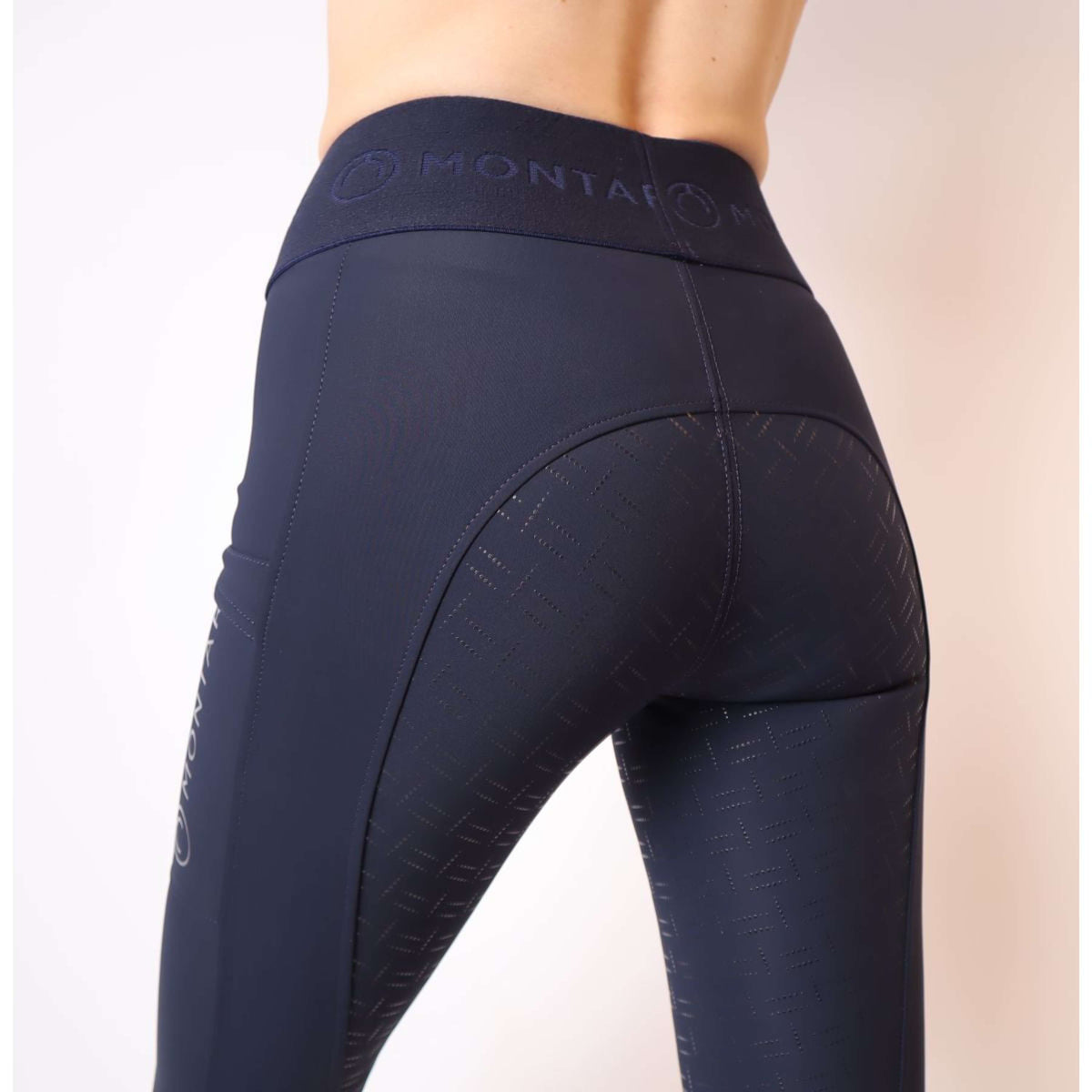 Montar Reitleggings Alessia Wide Logo Dark Navy