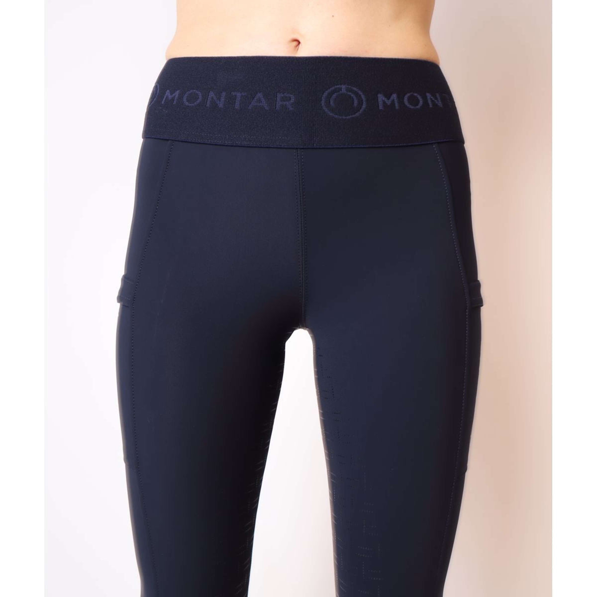 Montar Reitleggings Alessia Wide Logo Dark Navy