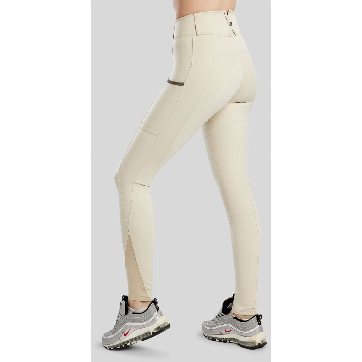 Montar Reitleggings MoGaia Full Grip Warm Light Grey