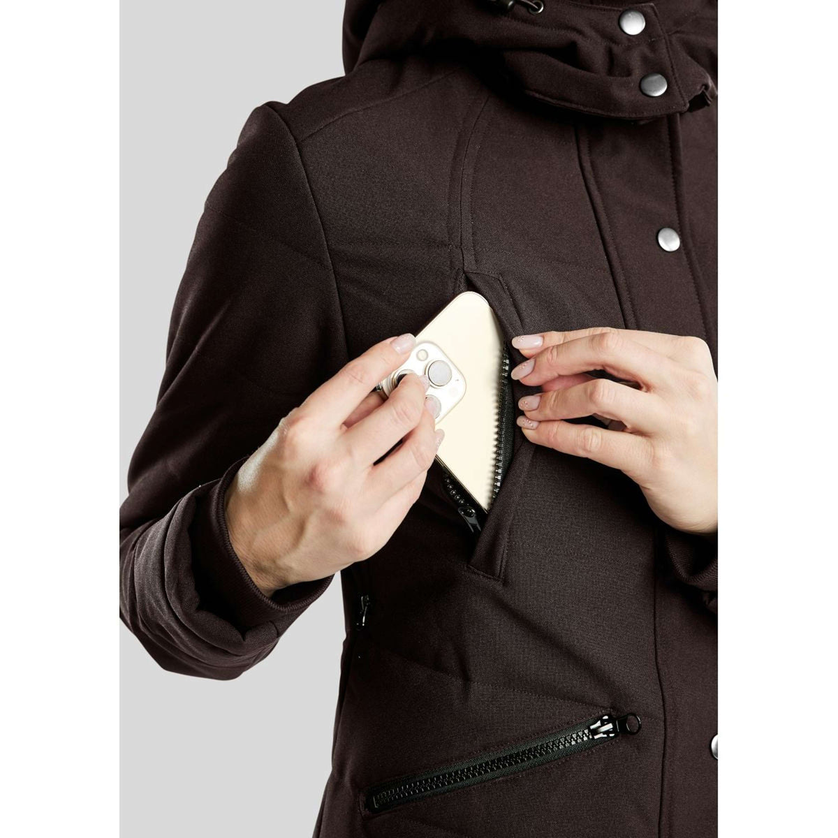 Montar Jacke Dicte Lang Braun