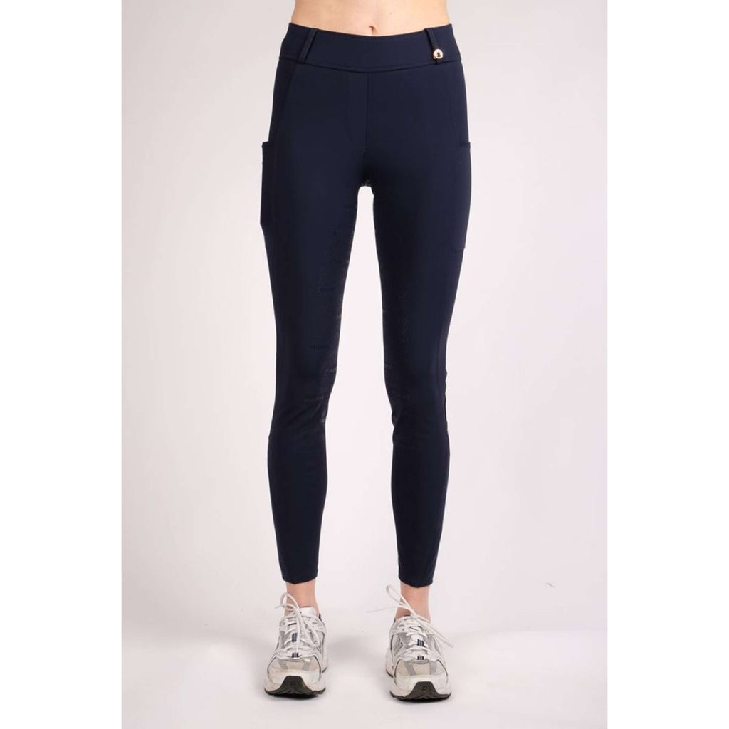 Montar Reitleggings Rosegold Logo Junior Navy