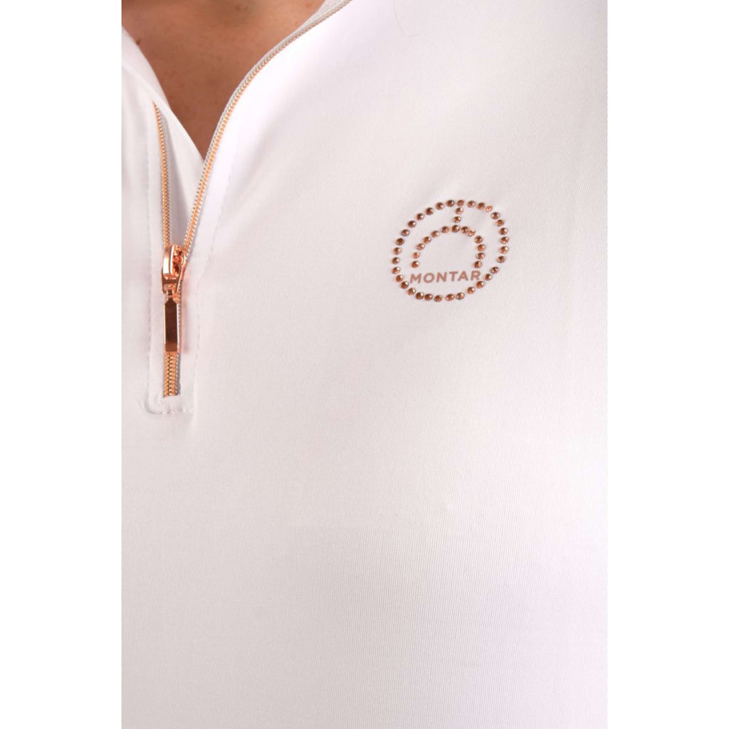 Montar Shirt Everly Rosegold Lange Ärmel Weiß