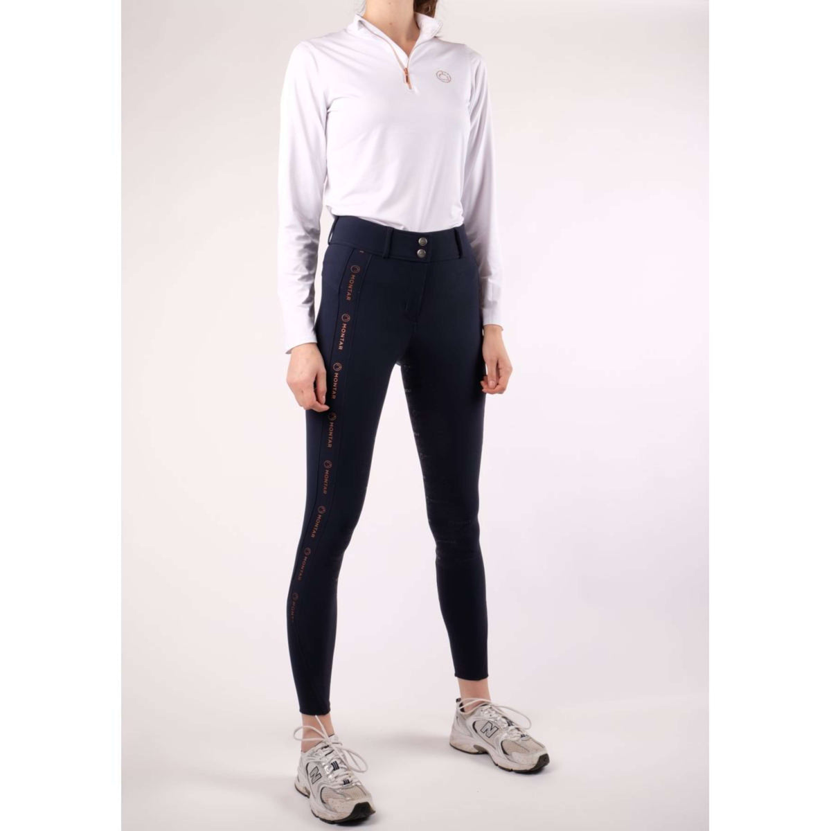 Montar Shirt Everly Rosegold Lange Ärmel Weiß