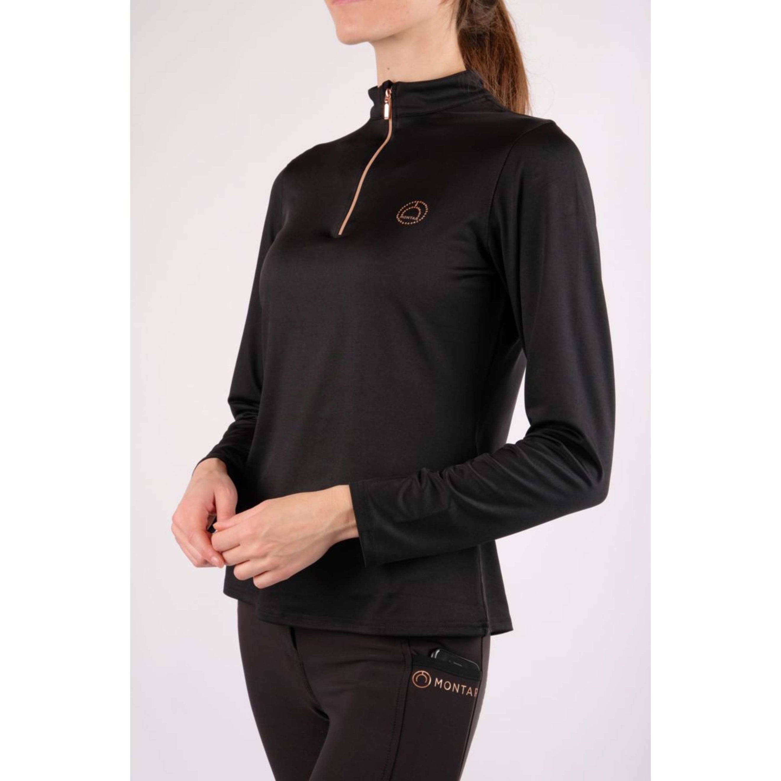 Montar Shirt Everly Rosegold Lange Ärmel Schwarz Montar Shirt Everly Rosegold Lange Ärmel Schwarz