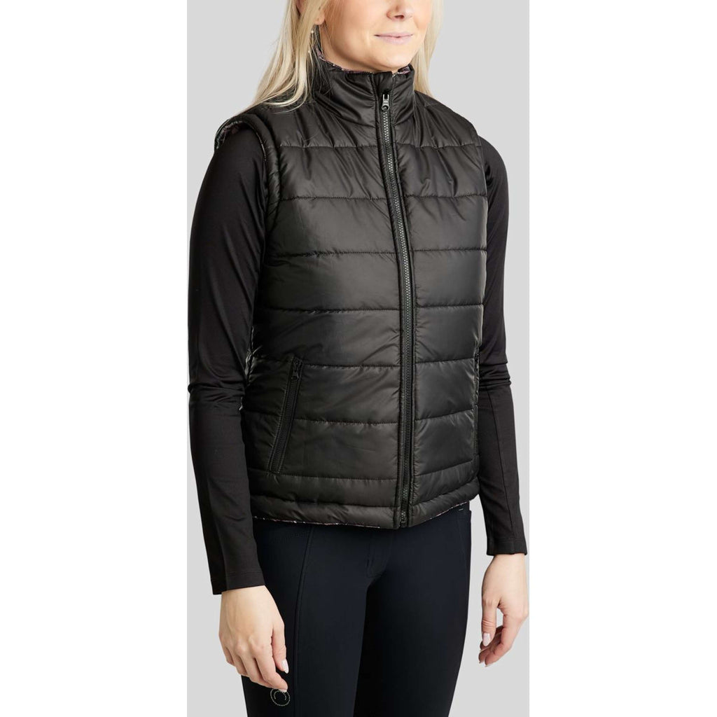Montar Weste MoCheri Reversible Black Peony