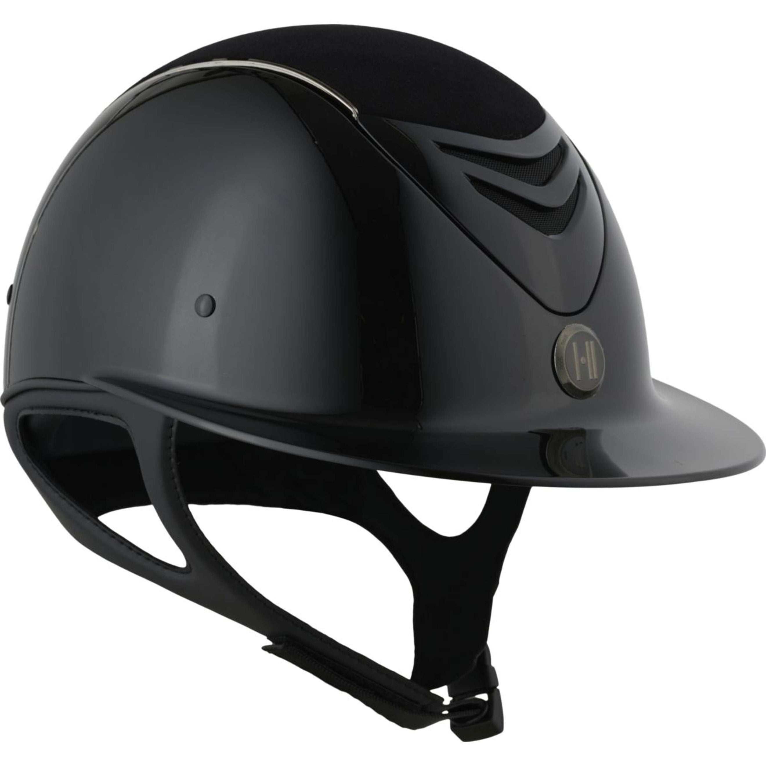 OneK Reithelm Avancé Glossy Chamude Chrome Lines Schwarz OneK Reithelm Avancé Glossy Chamude Chrome Lines Schwarz