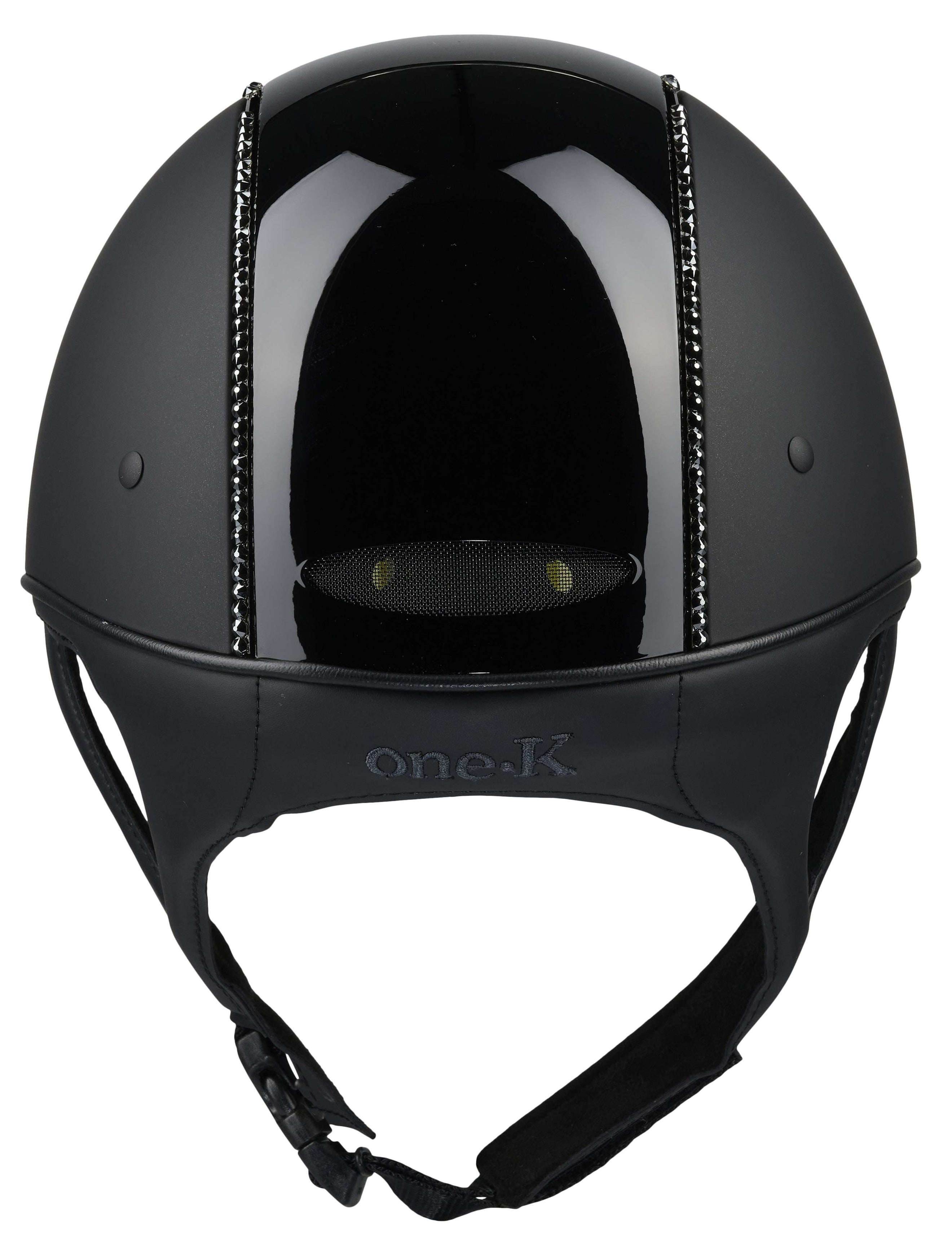 OneK Reithelm Mips Defender Matt Glossy Top Swarovski Schwarz OneK Reithelm Mips Defender Matt Glossy Top Swarovski Schwarz