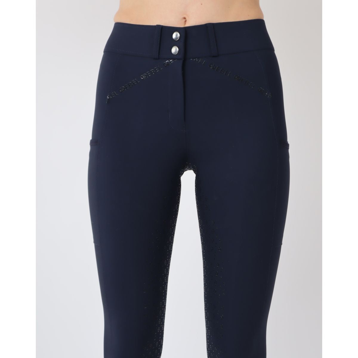 Rebel Reithose Highwaist Voller Grip Navy