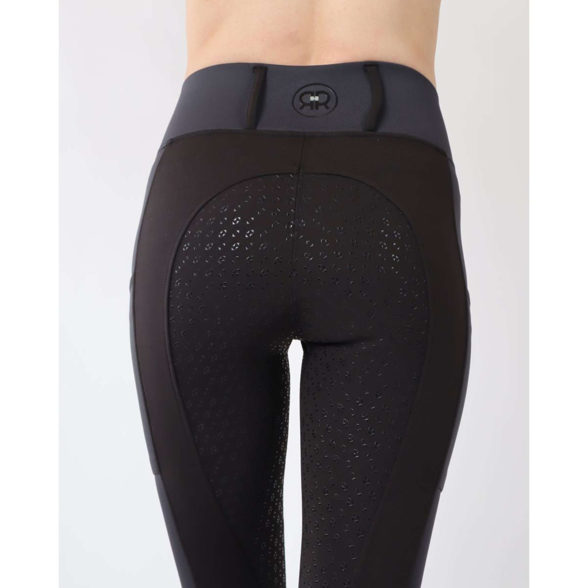 Rebel Pull On Reitleggings Full Grip Schwarz