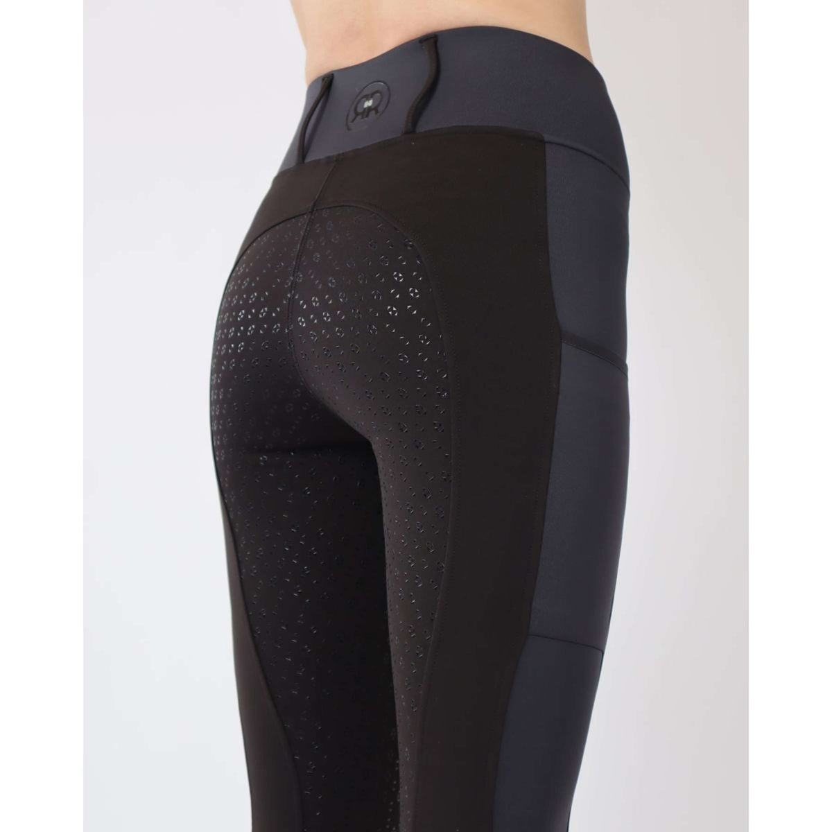 Rebel Pull On Reitleggings Full Grip Schwarz