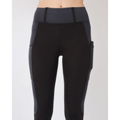 Rebel Pull On Reitleggings Full Grip Schwarz