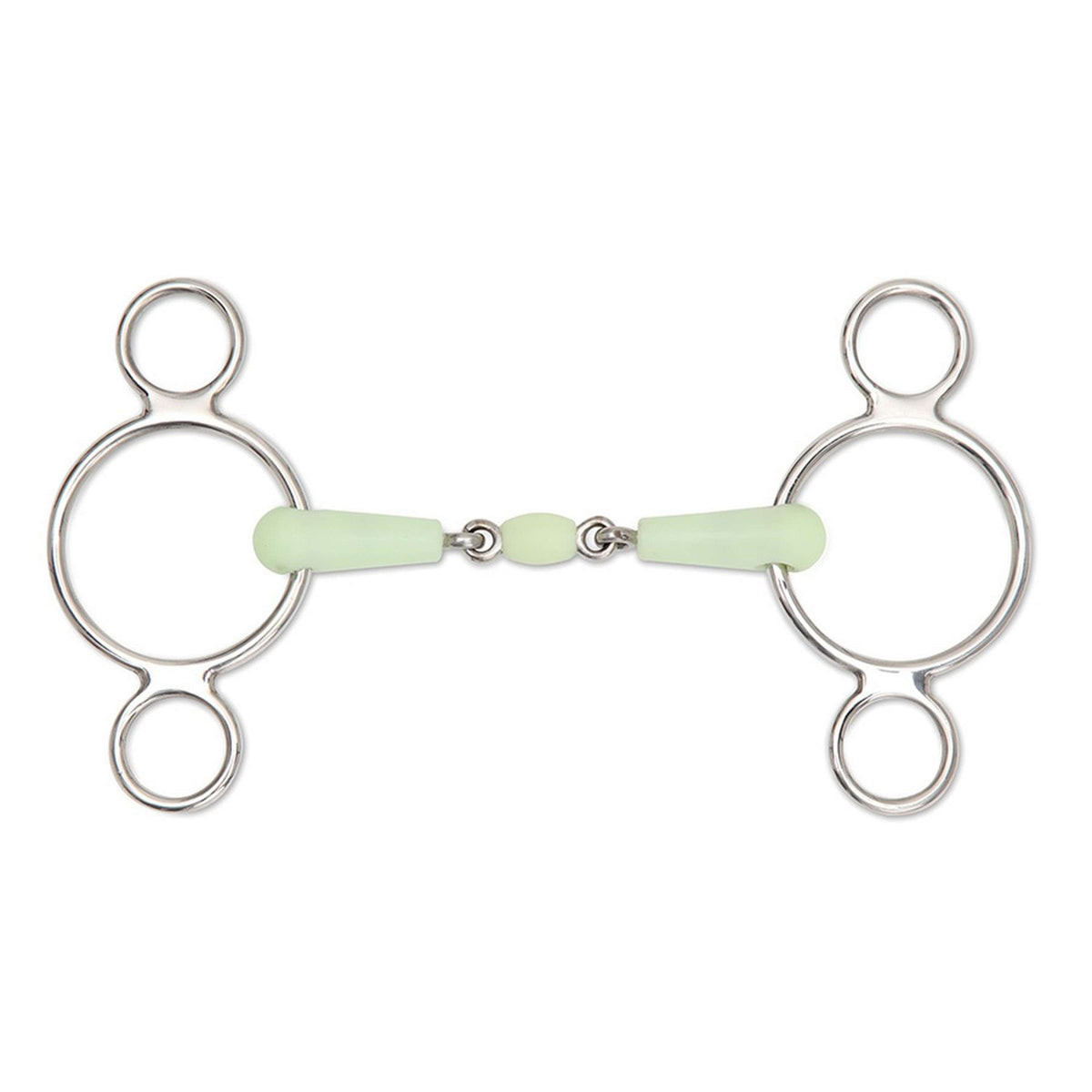 Shires Peanut Two Ring Gag Equikind Pale grün