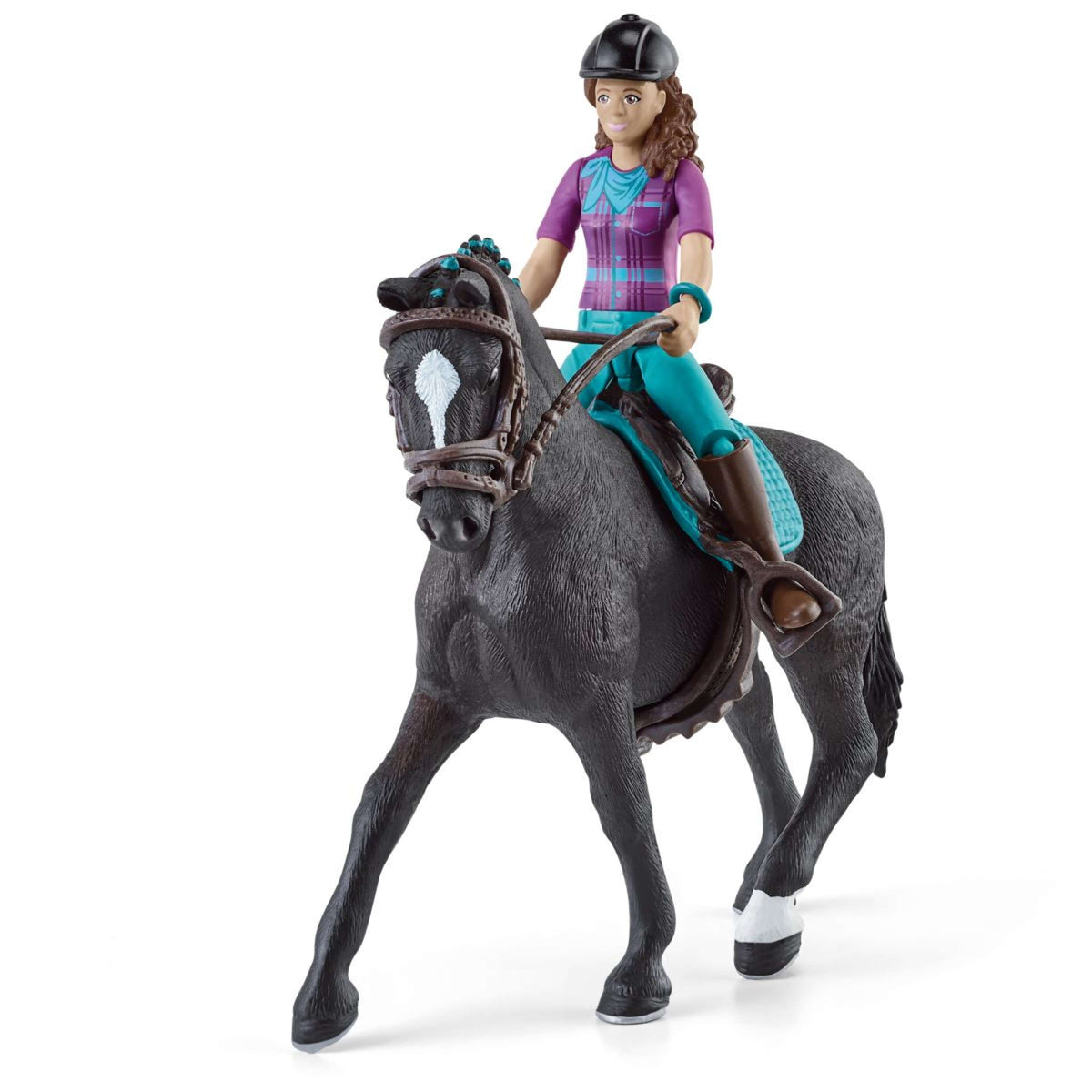 Schleich Playset Horse Club Horse Club Lisa & Storm Schwarz/Lila