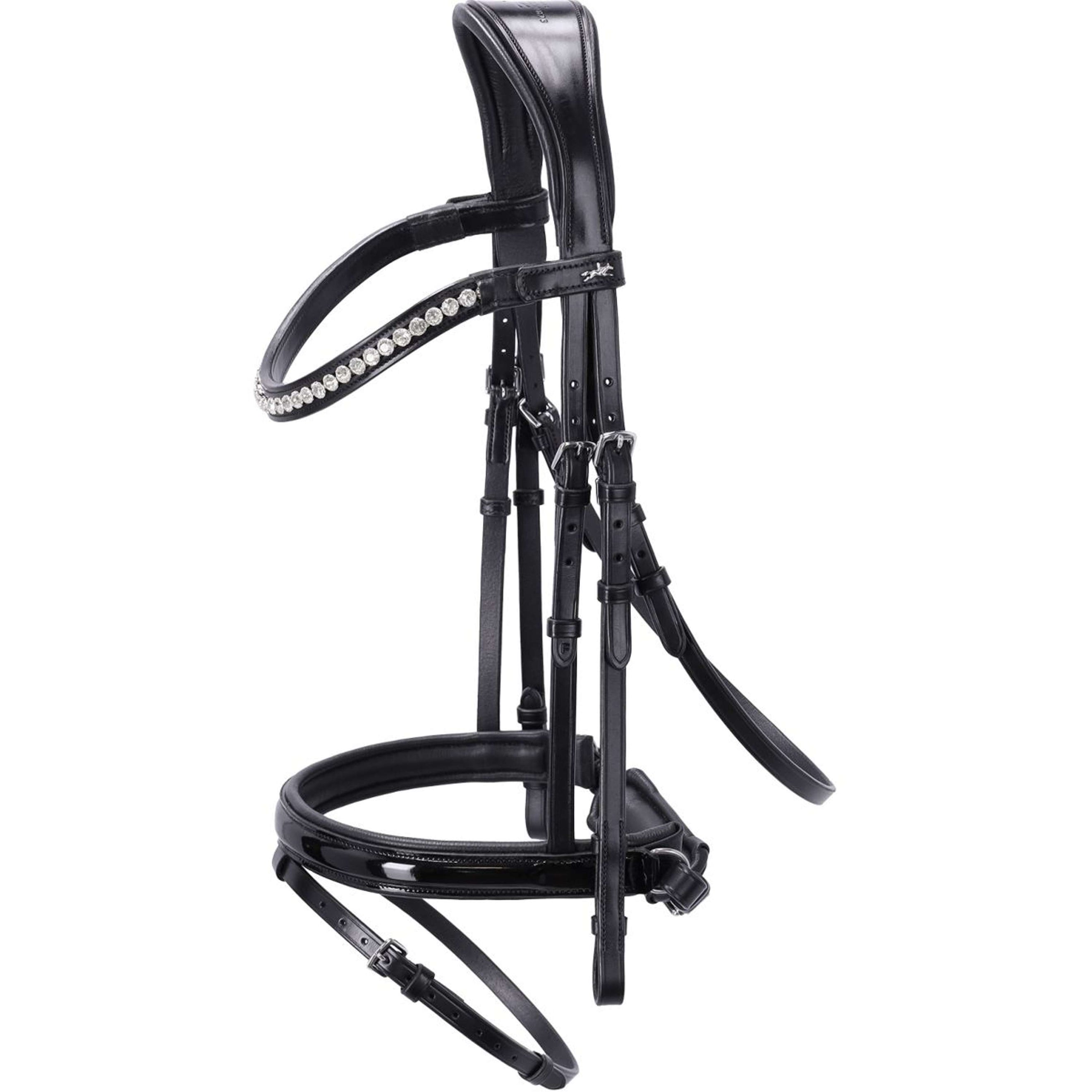 Schockemöhle Zaum Palermo Schwarz/Patent/Silber Schockemöhle Zaum Palermo Schwarz/Patent/Silber