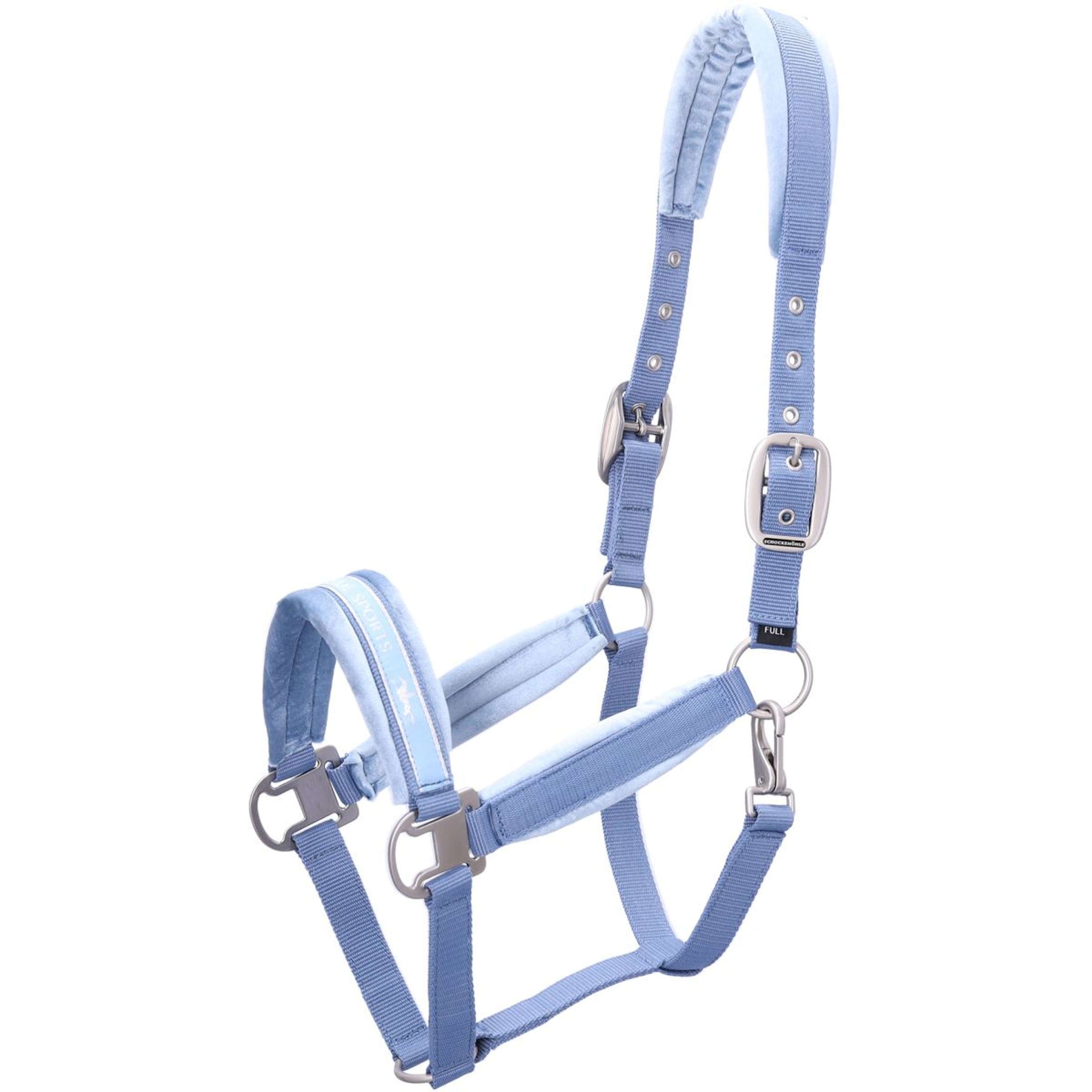 Schockemöhle Halfter SP Soft Velvet Style Milky Blau Schockemöhle Halfter SP Soft Velvet Style Milky Blau