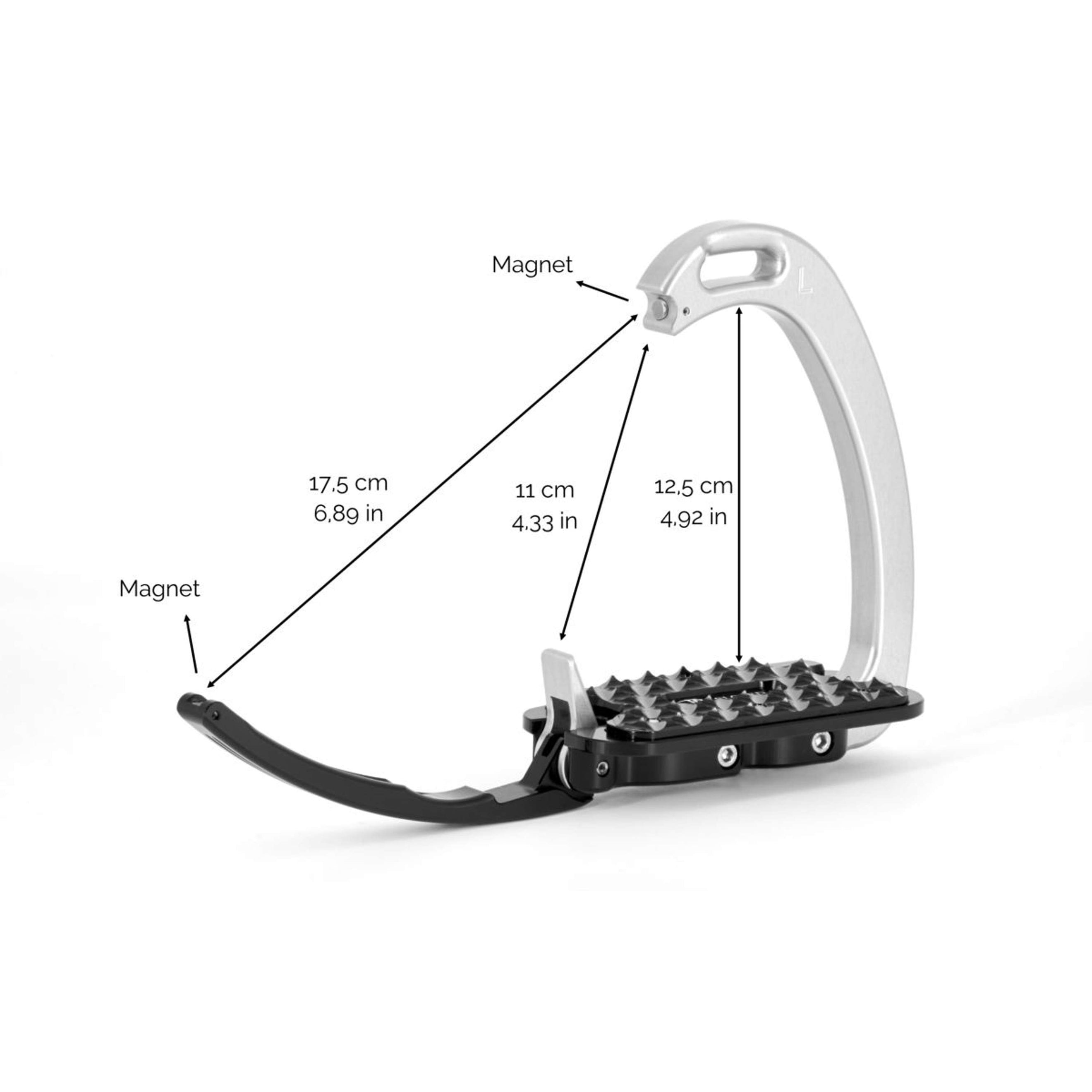 Tech Stirrups Steigbügel Venice Sloped EVO Silber/Titan Tech Stirrups Steigbügel Venice Sloped EVO Silber/Titan