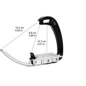 Tech Stirrups Steigbügel Venice Young EVO Classic Schwarz/Schwarz