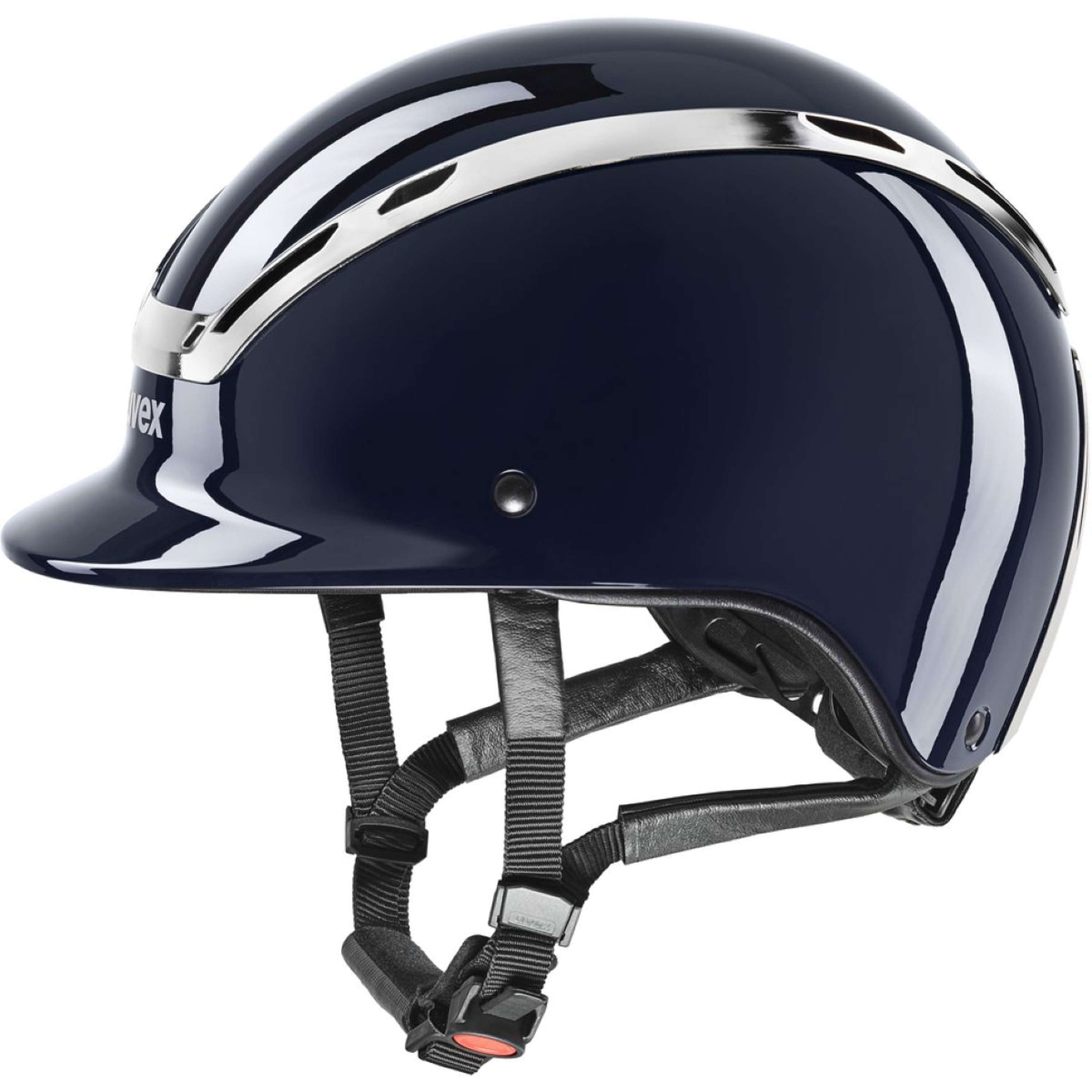 Uvex Reithelm Exxeed Shiny Chrome Navy Uvex Reithelm Exxeed Shiny Chrome Navy