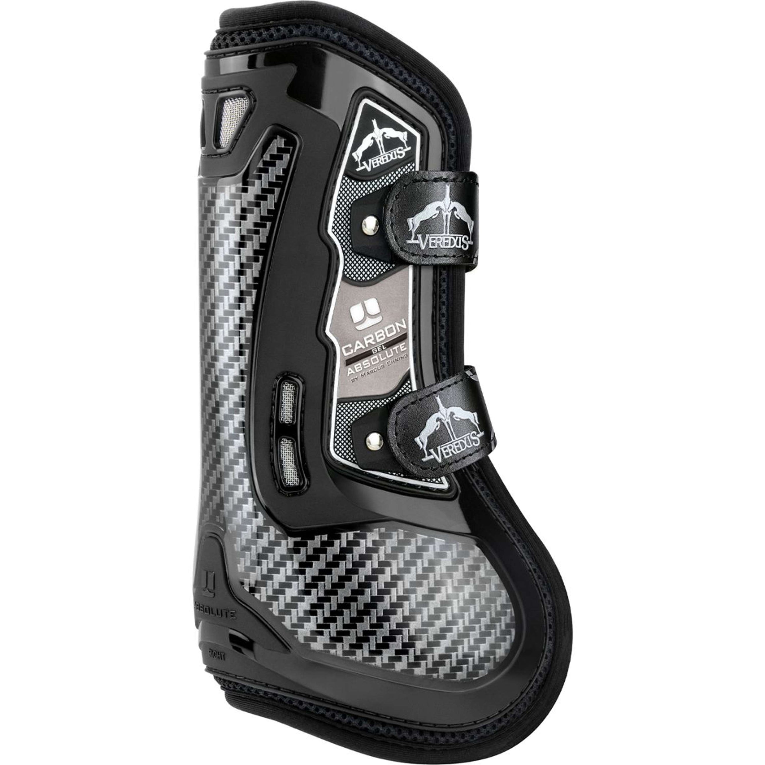 Veredus Sehnenschutz Carbon Gel Absolute Velcro Straps Front Schwarz Veredus Sehnenschutz Carbon Gel Absolute Velcro Straps Front Schwarz