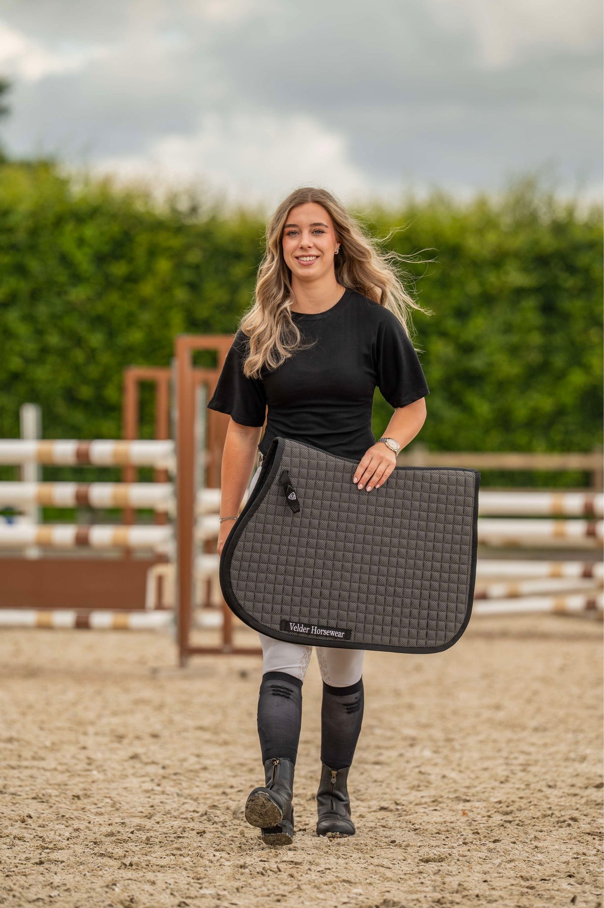Velder Horsewear Premium Schabracke Bamboo Springen Schwarz