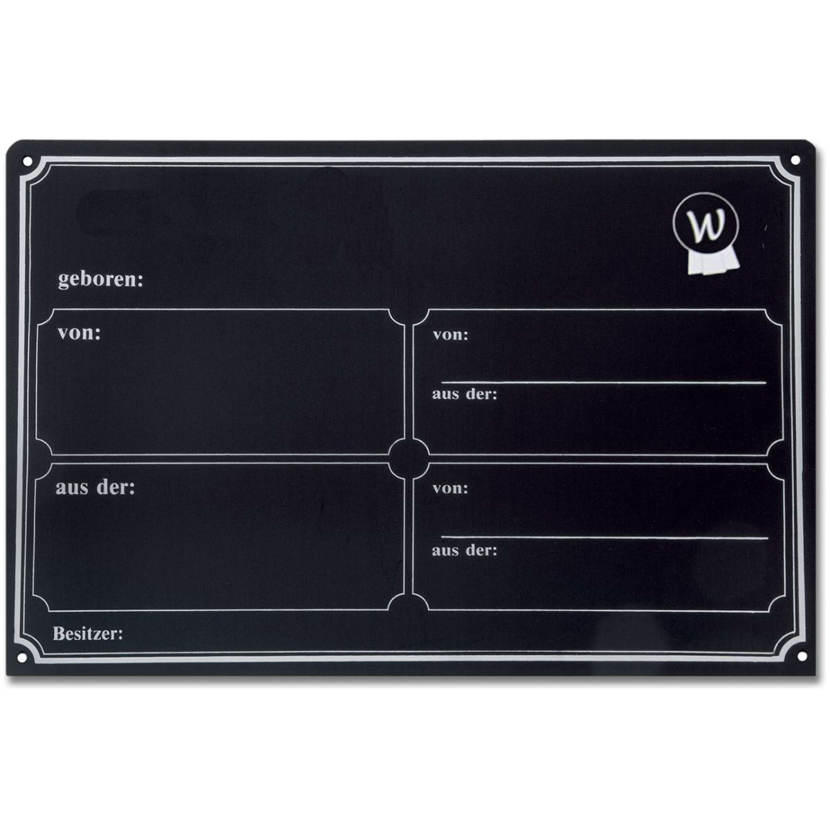 Waldhausen Boxenschild Neutral Schwarz