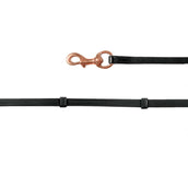 Waldhausen Islandzügel Mit Karabiner Schwarz/Rosé