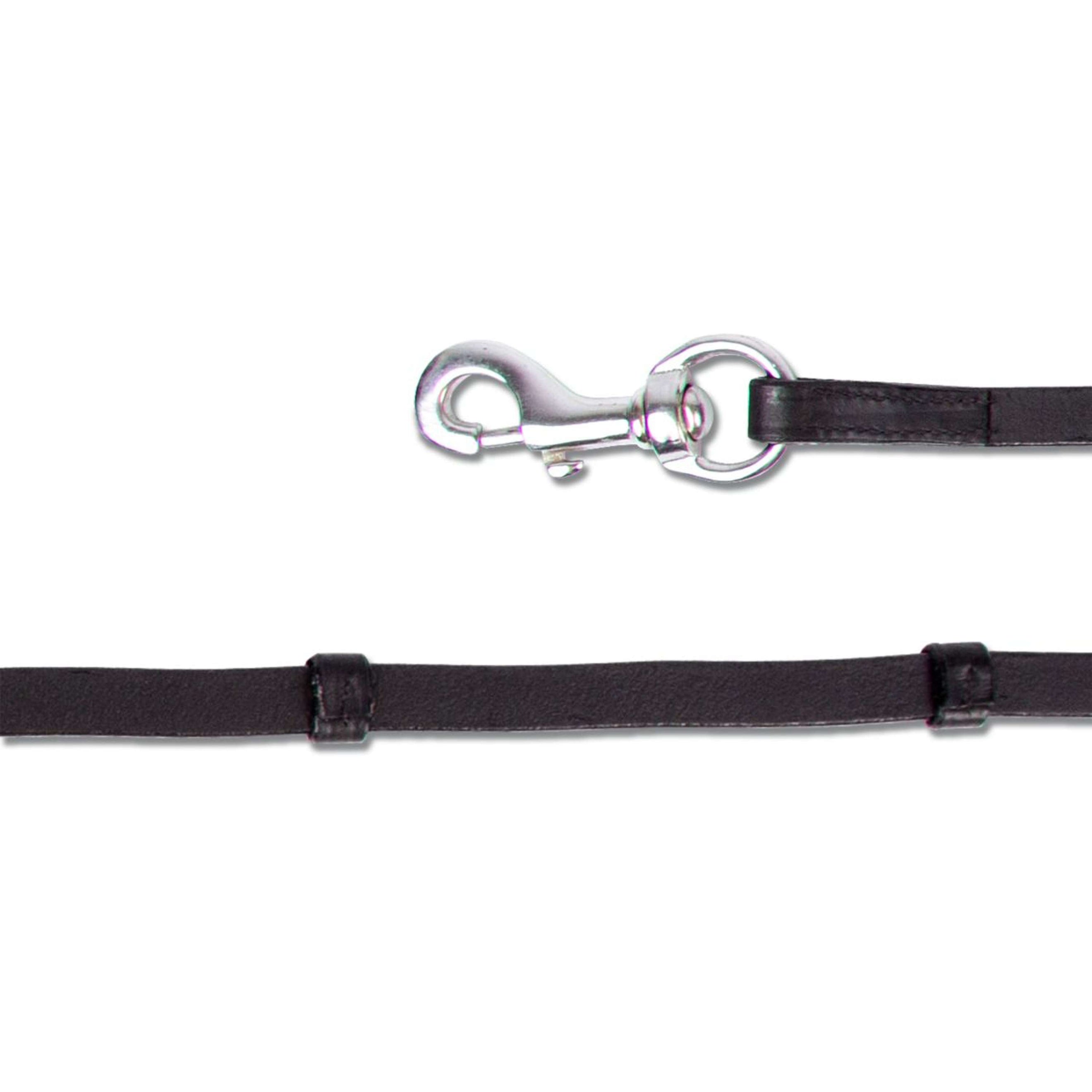 Waldhausen Islandzügel Mit Karabiner Schwarz/Silber Waldhausen Islandzügel Mit Karabiner Schwarz/Silber