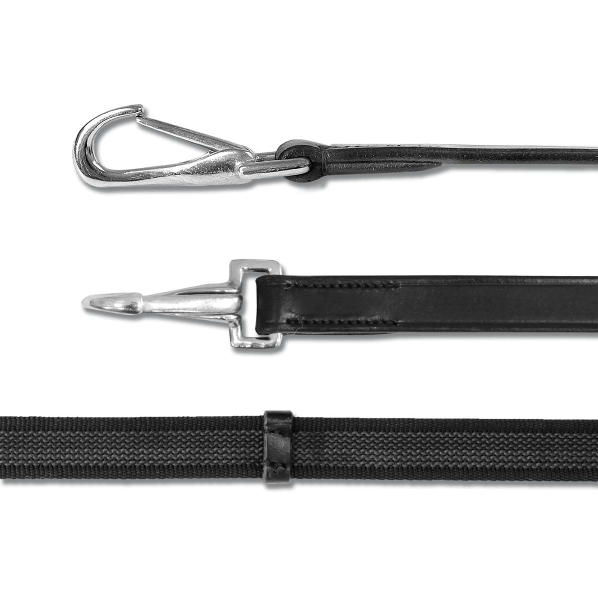 Waldhausen Zügel X-Line 19mm Anti-Slip mit Karabiner Schwarz